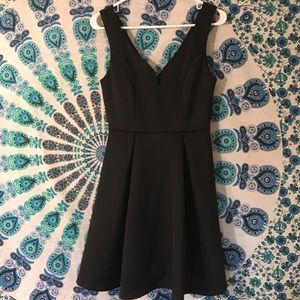Deep V-neck A line dress